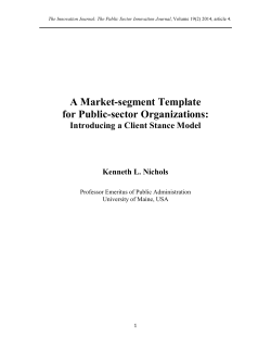 A Market-segment Template for Public