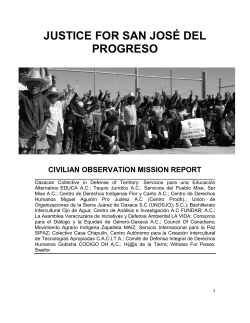 justice for san jos&eacute; del progreso - Colectivo Oaxaque&ntilde;o en Defensa