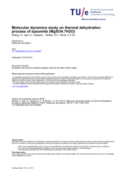 Molecular dynamics study on thermal dehydration process of epsomite