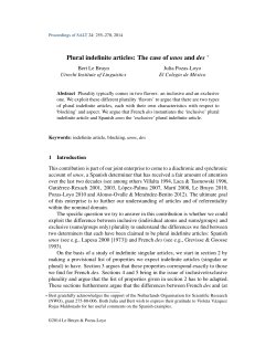 Plural indefinite articles: The case of unos and des