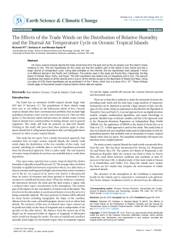 The Effects of the Trade Winds on the Distribution of Relative