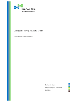 Competitor survey for Hotel Hekla
