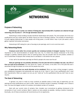 networking - University Career Center