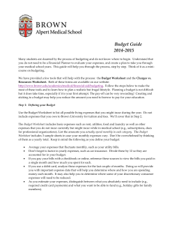 Budget Guide 2014-2015