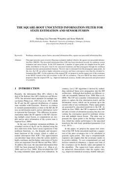 the square-root unscented information filter for
