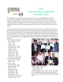 NaFF Screenwriting Competition Overview 2016