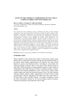 324 STUDY ON THE CHEMICAL COMPOSITION OF GOAT MEAT