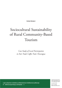 Sociocultural Sustainability of Rural Community