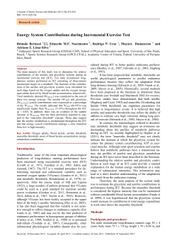Energy System Contributions during Incremental