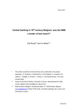 The establishment of the National Bank of Belgium in 1850 was