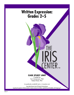 Written Expression: Grades 2&ndash;5 - The IRIS Center