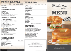 Manhattan Bagel Menu