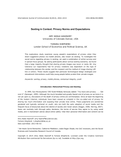Sexting in Context: Privacy Norms and Expectations