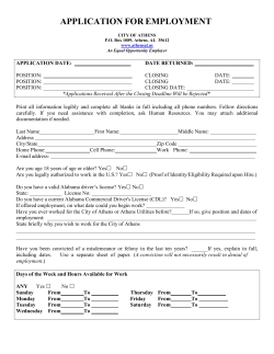 Employment Application