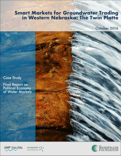 Smart Markets for Groundwater Trading in Western
