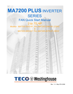 MA7200 PLUS 3-75 HP Fan Quick Start Guide Rev 5