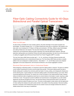 Fiber-Optic Cabling Connectivity Guide for 40-Gbps