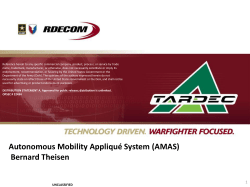 Autonomous Mobility Appliqu&eacute; System (AMAS) Bernard Theisen