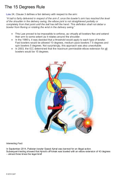 The 15 Degrees Rule - Ferntree Gully Cricket Club