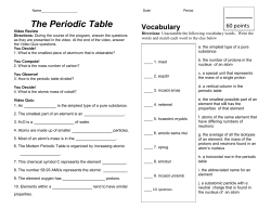 The Periodic Table