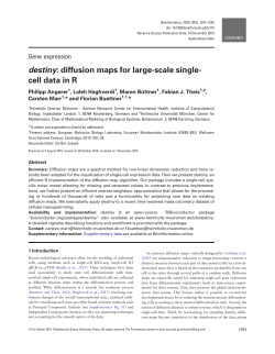 destiny: diffusion maps for large-scale single-cell