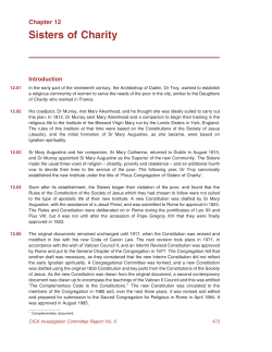 Sisters of Charity - The Commission to Inquire into Child Abuse