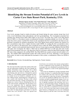 Identifying the Stream Erosion Potential of Cave Levels in Carter