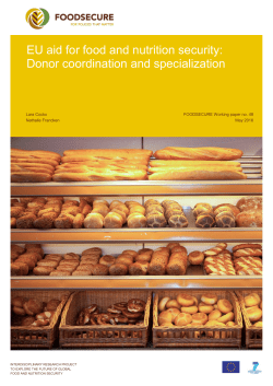 EU aid for food and nutrition security: Donor coordination and