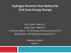 Hydrogen Bromine Flow Battery for Grid Scale Energy Storage