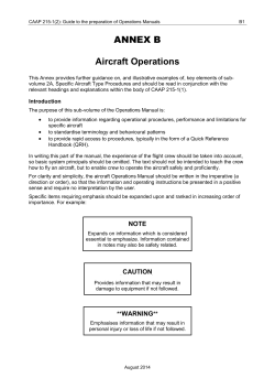 ANNEX B (Aircraft Operations) to CAAP 215-1(2)
