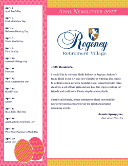 Newsletter-April-Jackson - Regency Retirement Jackson
