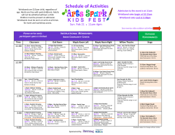 Schedule of Activities