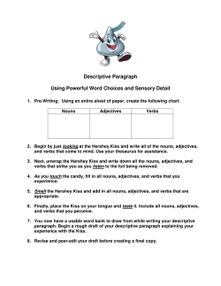 Descriptive Paragraph Using Powerful Word Choices and Sensory