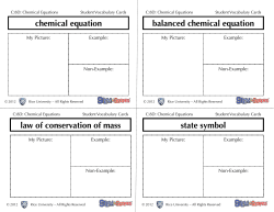 chemical equation balanced chemical equation law of conservation