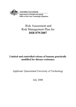 DIR 079/2007 - Office of the Gene Technology Regulator