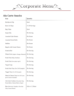 Corporate Menu - Steak Shop Catering