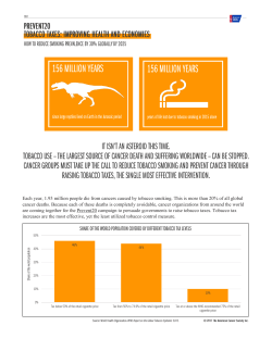 Each year, 1.93 million people die from cancers caused by tobacco