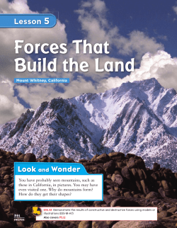 Lesson 5 Forces That Build the Land