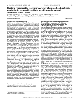 Root and rhizomicrobial respiration