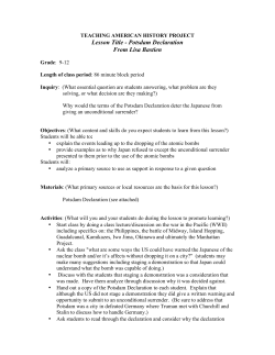 Potsdam Declaration - Teaching American History