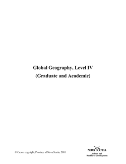 Global Geography, Level IV