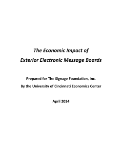 The Economic Impact of Exterior Electronic Message Boards