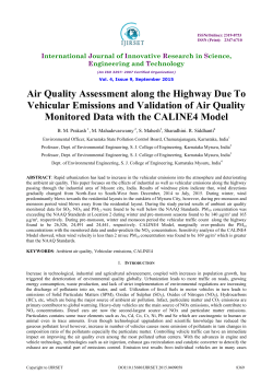 Air Quality Assessment along the Highway Due To