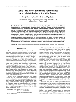 Long Tails Affect Swimming Performance and Habitat