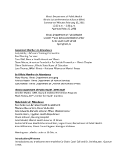 Summary of Minutes February 16, 2011 10:00 am