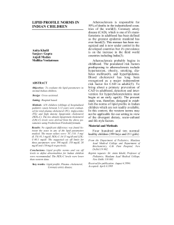 lipid profile norms in indian children