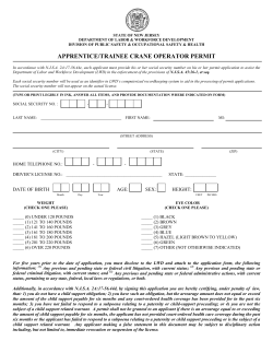 apprentice/trainee crane operator permit