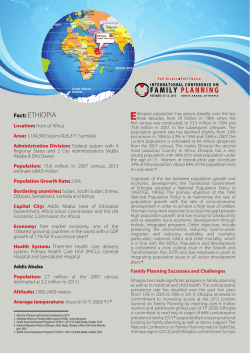 Fact Sheet on Ethiopia - International Conference on Family Planning