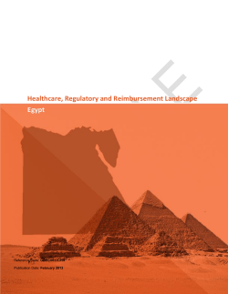 Healthcare, Regulatory and Reimbursement Landscape Egypt
