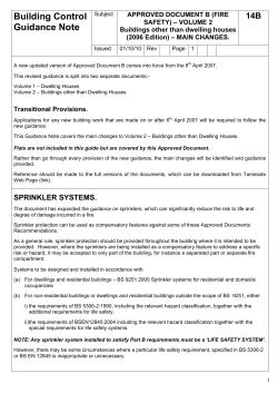 Building Control Guidance Note - Approved Document B (Fire Safety